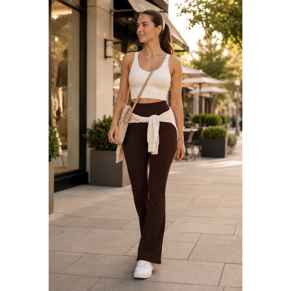 Lululemon Align High-Rise Mini-Flare Pant Java Brown Nulu Size 4 LW5EUSS